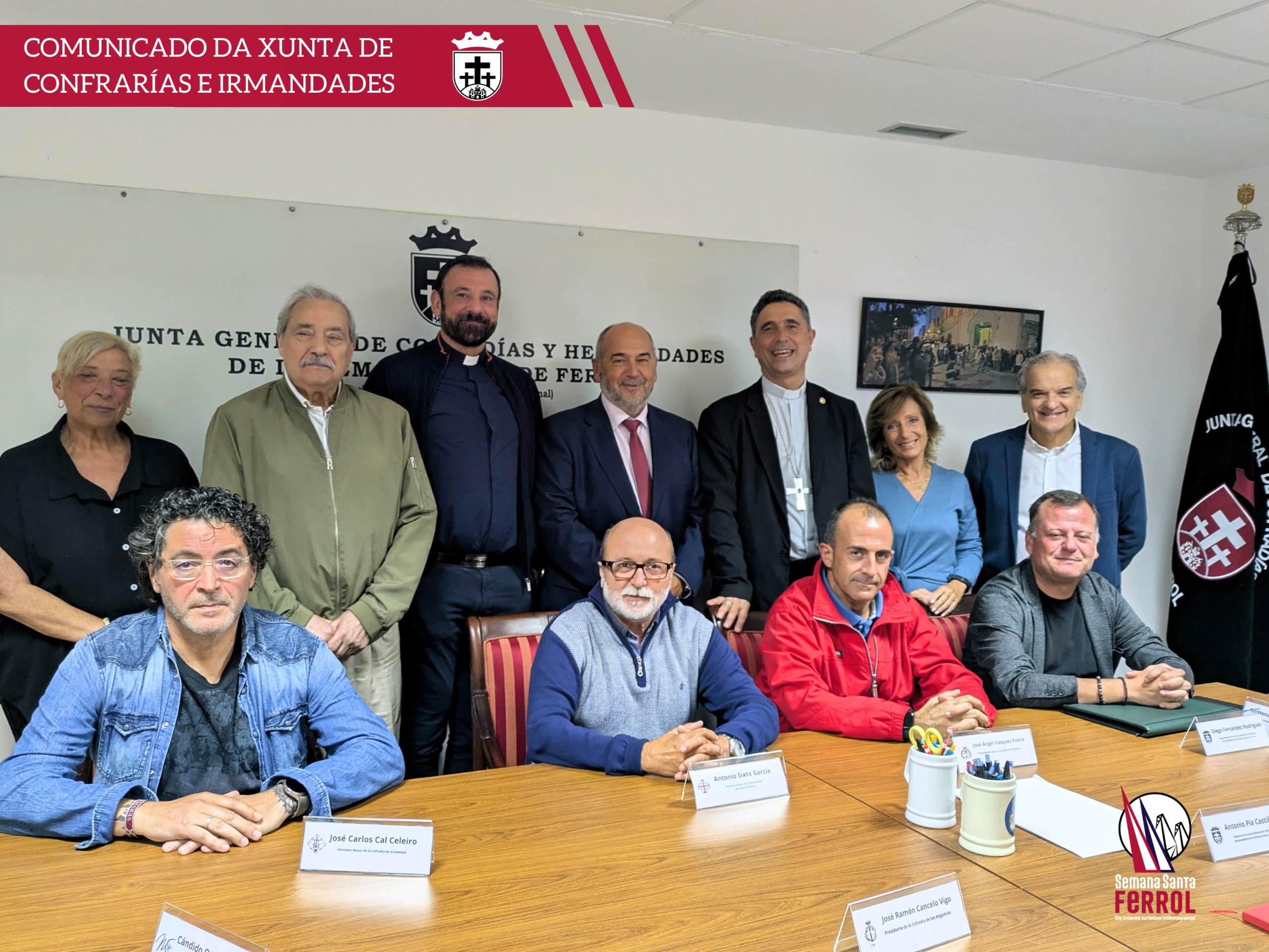 O bispo preside a toma de posesión do novo equipo á fronte da Xunta de Confradías