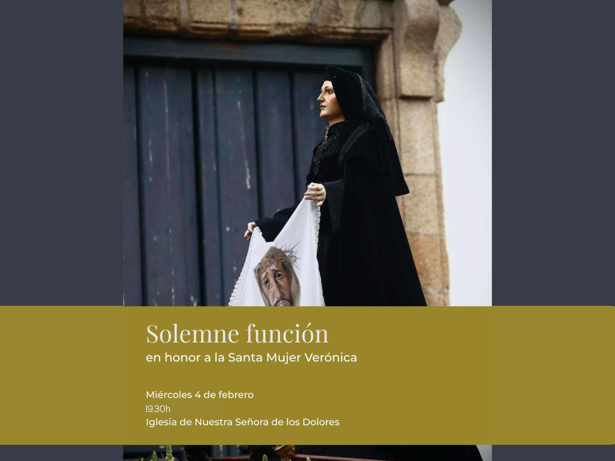 Solemne función na honra da Santa Muller Verónica