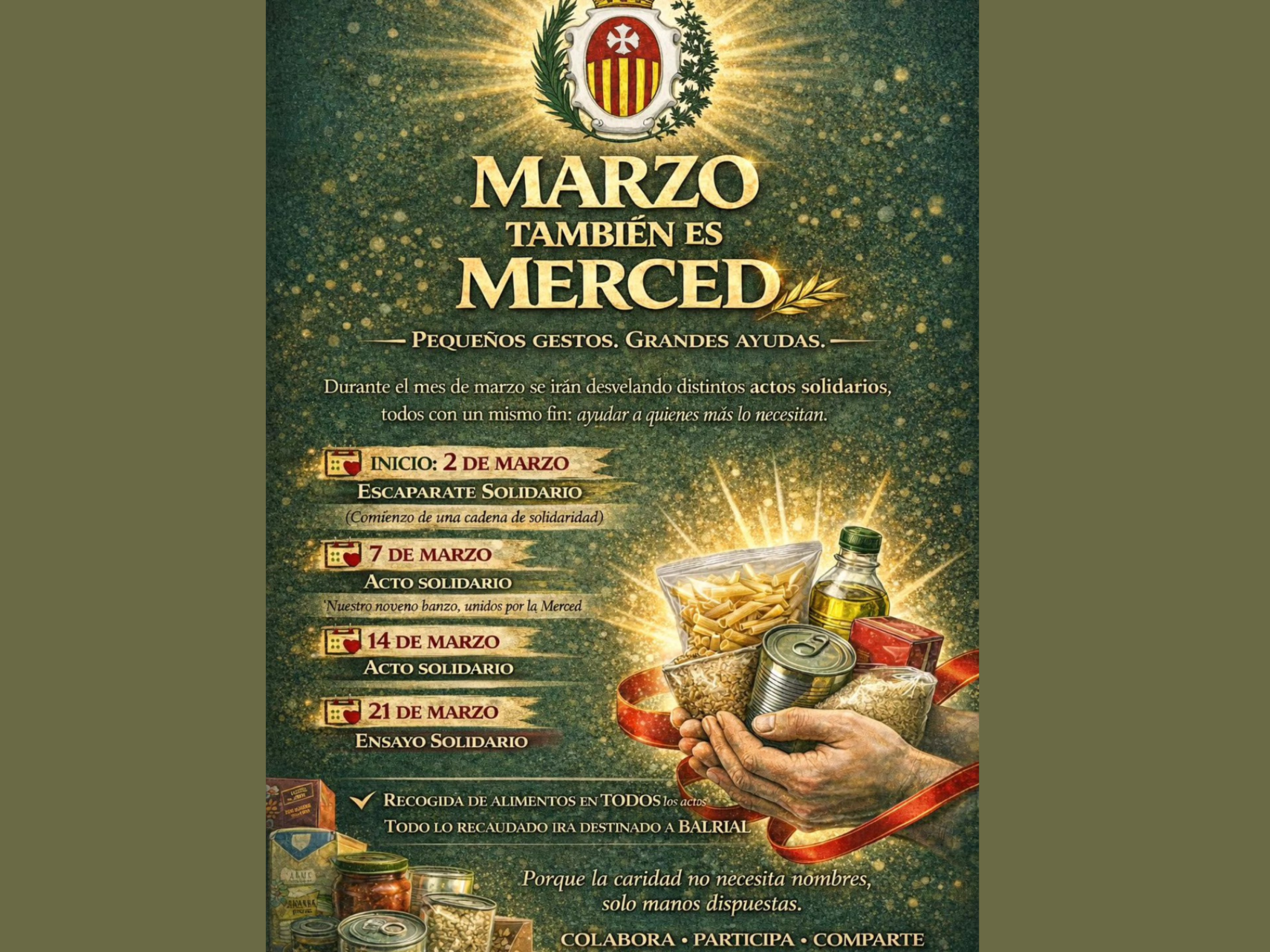 Marzo, mes solidario para la Cofradía de la Merced