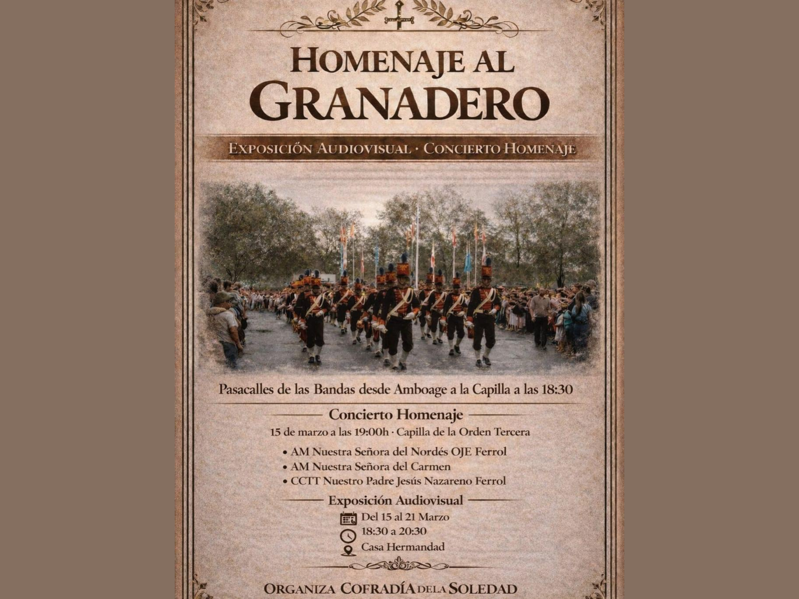 Concierto y exposición de homenaje a la Banda de Granaderos